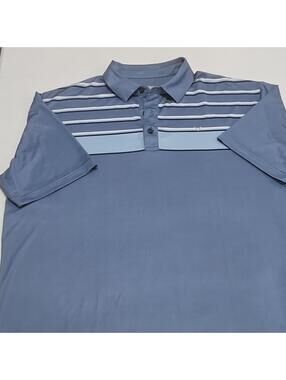Callaway Opti-Dri Men's Blue Striped Stretch Golf Polo Short Sleeve XL. 0161